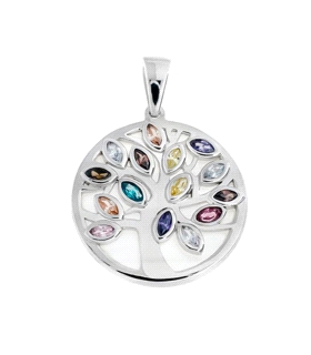 COLGANTE ARBOL VIDA PLATA 1ª LEY 20 MM.