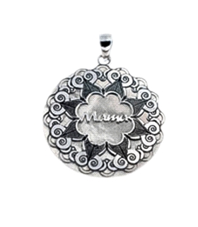COLGANTE MADRE NACAR PLATA 1ª LEY 25 MM.