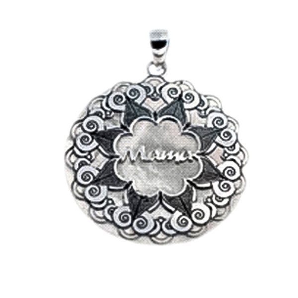 COLGANTE MADRE NACAR PLATA 1ª LEY 25 MM.