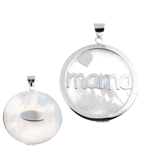 COLGANTE MADRE PLATA PRIEMRA LEY 30 MM.