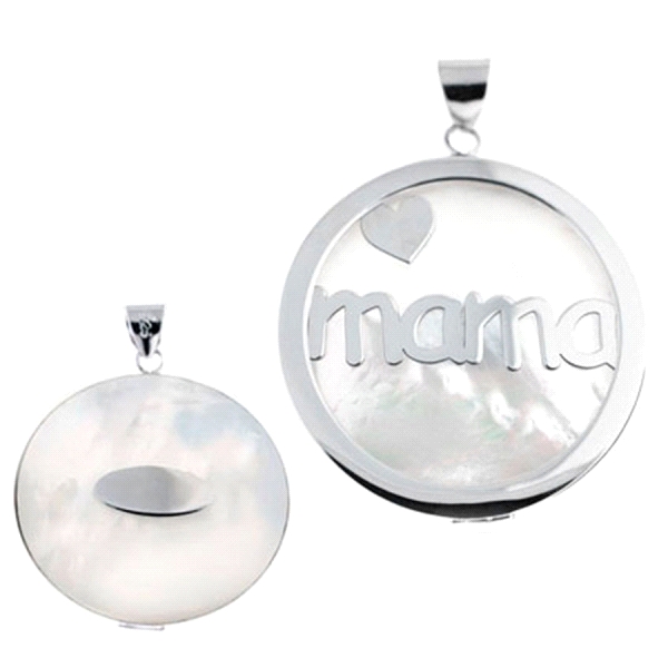 COLGANTE MADRE PLATA PRIEMRA LEY 30 MM.