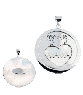 COLGANTE MADRE PLATA PRIMERA LEY 30 MM.