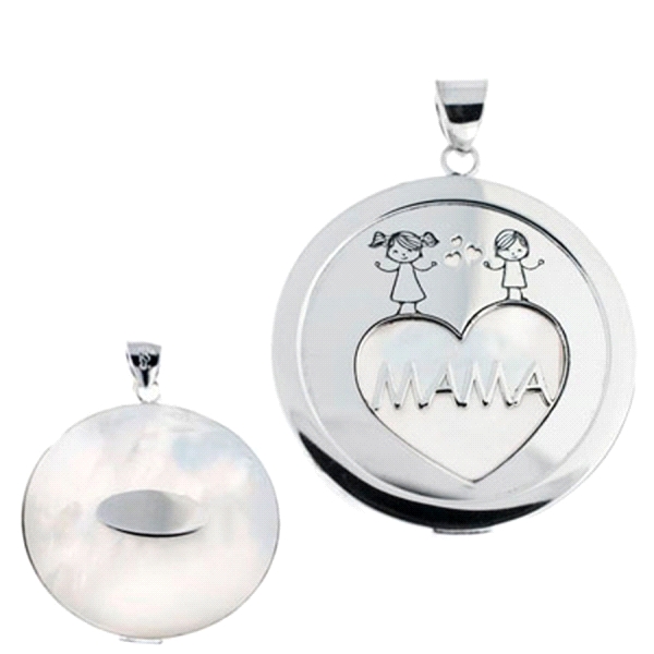 COLGANTE MADRE PLATA PRIMERA LEY 30 MM.