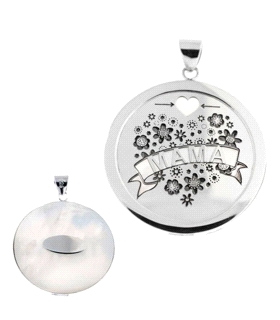 COLGANTE MADRE PLATA PRIMERA LEY 30 MM.
