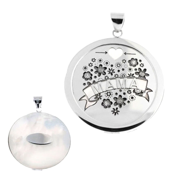 COLGANTE MADRE PLATA PRIMERA LEY 30 MM.