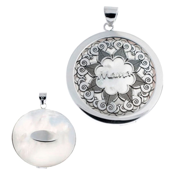 COLGANTE MADRE PLATA PRIMERA LEY 30 MM.