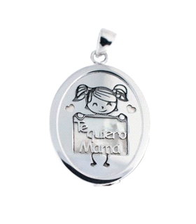 COLGANTE MADRE PLATA PRIMERA LEY 18X23MM