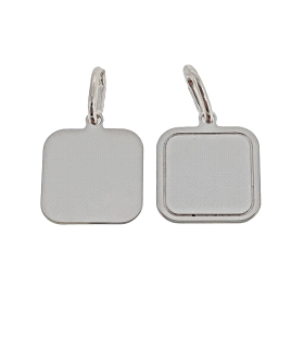 COLGANTE UNISEX PLATA 1ª LEY 15 X 15 MM.