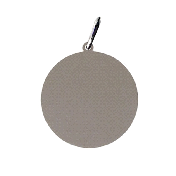 COLGANTE DISCO PLATA 1ª LEY 25 MM DIAMET