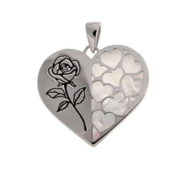 COLGANTE MADRE CORAZON PLATA 1ªLEY 27X25