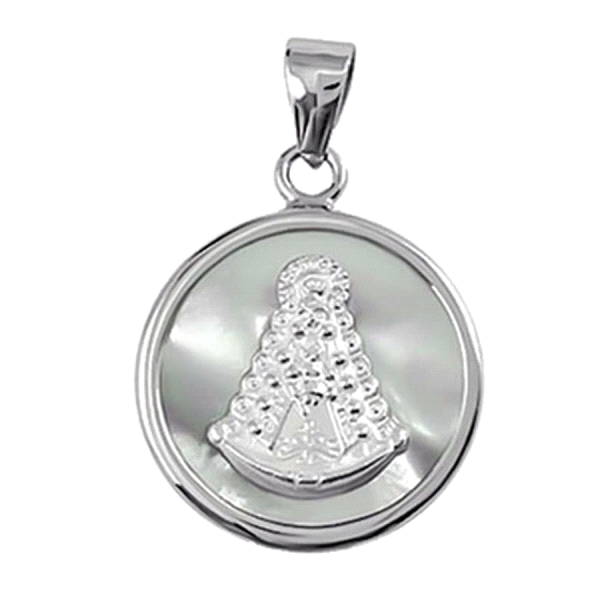 COLGANTE VIRGEN ROCIO PLATA 1ª LEY