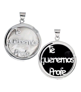 COLG. TE QUEREMOS PROFE PLATA 925 MIL.