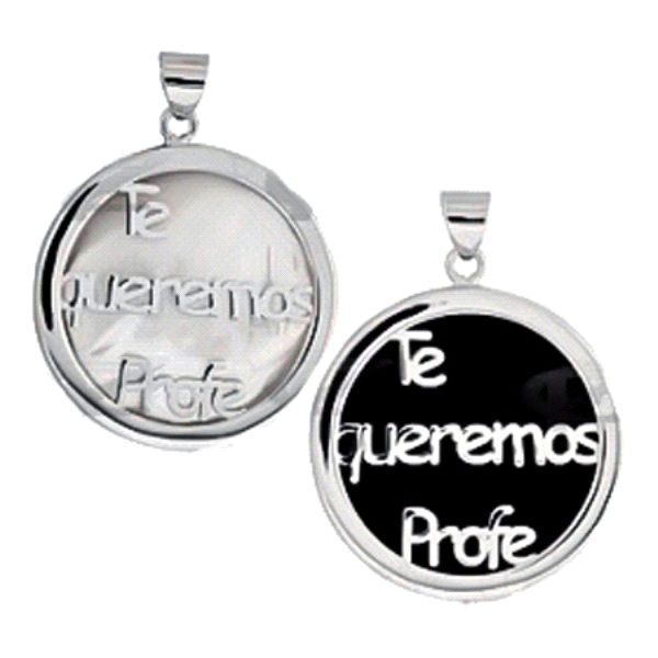 COLG. TE QUEREMOS PROFE PLATA 925 MIL.