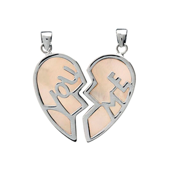 COLGANTE CORAZON PARTIDO PLATA 1ª LEY