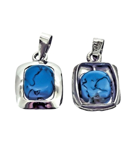 COLGANTE TURQUESA PLATA 1ª LEY RODIADA