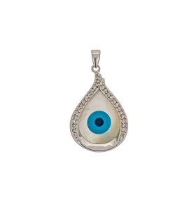 COLGANTE OJO TURCO PLATA 1ª LEY 28 X 20