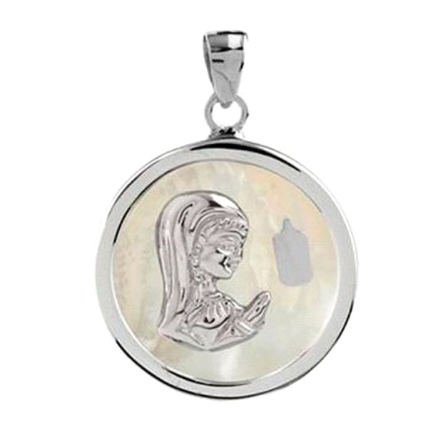 MEDALLA VIRGEN NIÑA PLATA 1ª LEY RODIADA