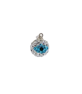 COLGANTE OJO TURCO PLATA 1ª LEY 12 MM