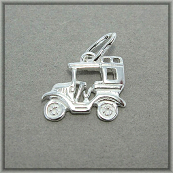 COLGANTE COCHE ANTIGUO PLATA 1ª LEY