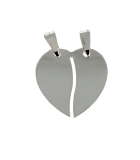 CORAZON PARTIDO PLATA PRIMERA LEY 23X22