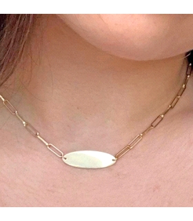 COLLAR CHOKER JUVENIL PLATA 1ª LEY 40 +
