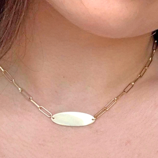 COLLAR CHOKER JUVENIL PLATA 1ª LEY 40 +