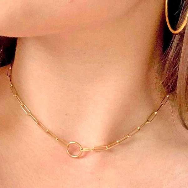 COLLAR CHOKER JUVENIL PLATA 1ª LEY 33 +