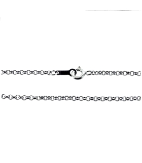 COLLAR CADENA ROLO PLATA 1ª LEY 80 CM.