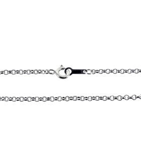 COLLAR CADENA ROLO PLATA 1ª LEY RODIO 80