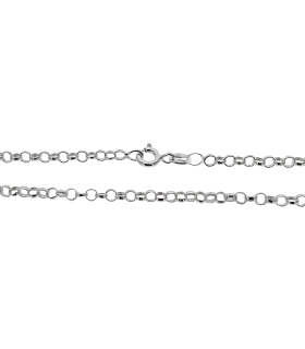 COLLAR CADENA ROLO PLATA 1ª LEY 70 CM.