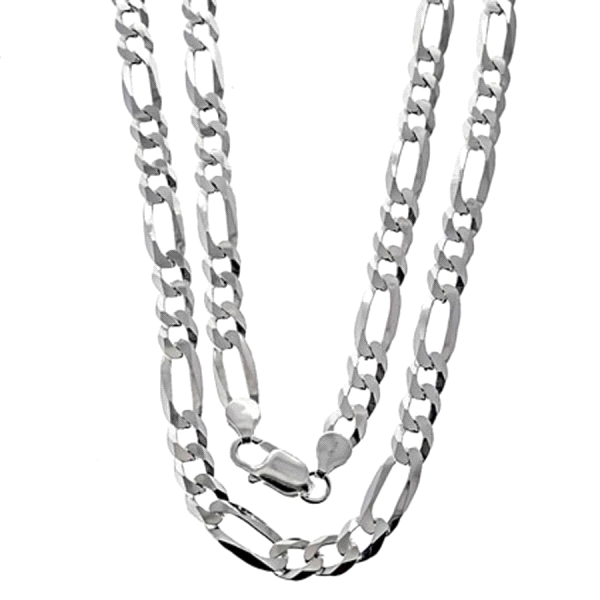 COLLAR CADENA 3X1 PLATA 1ª LEY 60 CM.