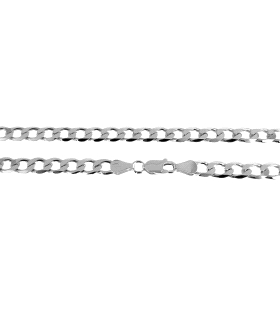COLLAR CADENA BARBADA PLATA 1ª LEY 60 CM