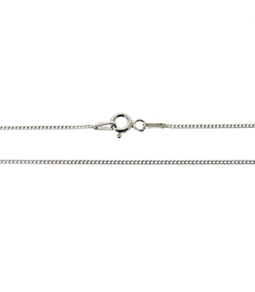 COLLAR CADENA BARBADA PLATA 1ª LEY 60 CM