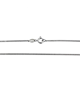 COLLAR CADENA BARBADA PLATA 1ª LEY 60 CM