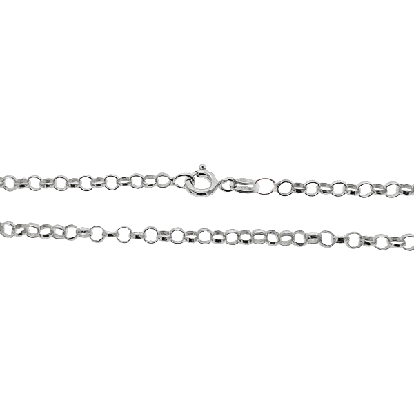 COLLAR CADENA ROLO PLATA 1ª LEY 60 CM.