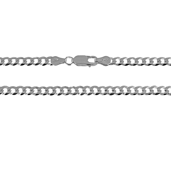 COLLAR HOMBRE PLATA 1ª LEY 60 CM BARBADA