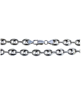 COLLAR HOMBRE BARCO PLATA PRIMERA LEY 60
