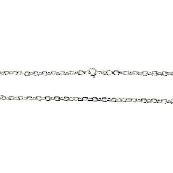 COLLAR CADENA FORZADA PLATA 1ª LEY 60 CM