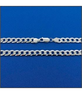 COLLAR BARBADO MACIZO PLATA 1ª LEY 60 CM