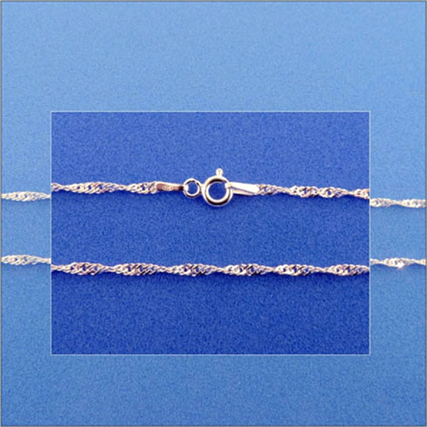 COLLAR CADENA SINGAPUR PLATA 1ª LEY 60 C