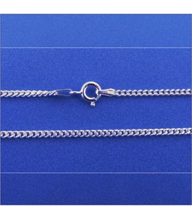 COLLAR CADENA BARBADA PLATA 1ª LEY 60 CM