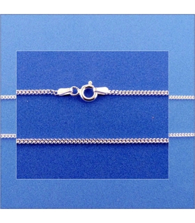 COLLAR CADENA BARBADA PLATA 1ª LEY 60 CM