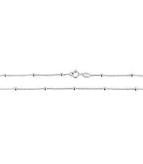 COLLAR CADENA FORZADA + BOLAS PLATA 1ª L