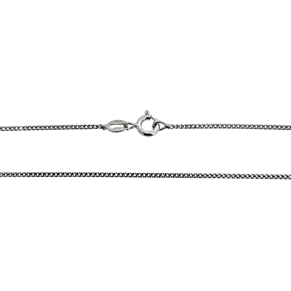 COLLAR CADENA BARBADA PLATA 1ª LEY 50 CM