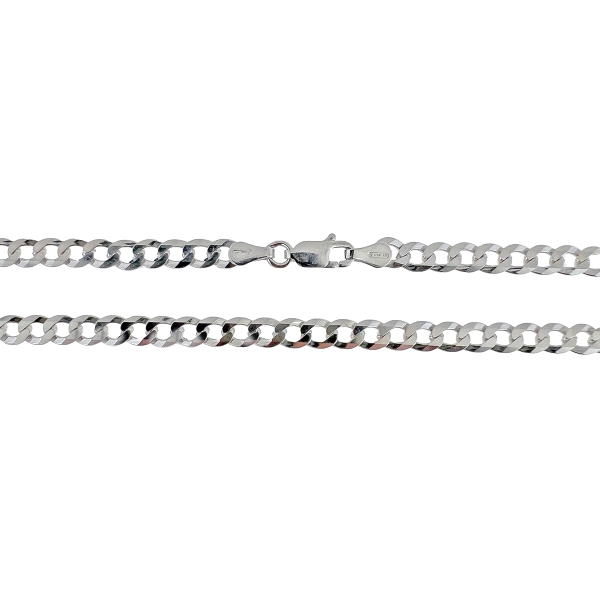 COLLAR CADENA  BARBADA  PLATA 1ª LEY ROD
