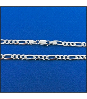 COLLAR CADENA  3 X 1 PLATA 1º LEY 50 CM