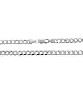COLLAR CADENA  BARBADA UNISEX PLATA 1ª L