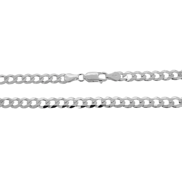 COLLAR CADENA  BARBADA UNISEX PLATA 1ª L