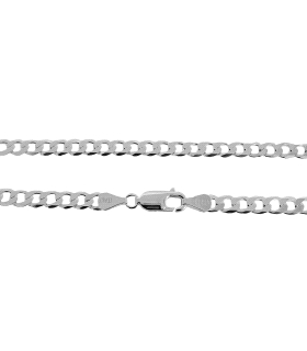 COLLAR CADENA  BARBADA UNISEX PLATA 1ª L