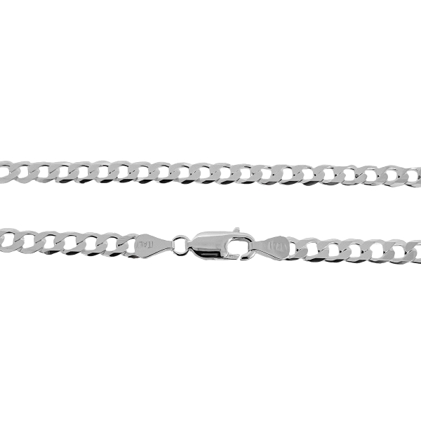 COLLAR CADENA  BARBADA UNISEX PLATA 1ª L